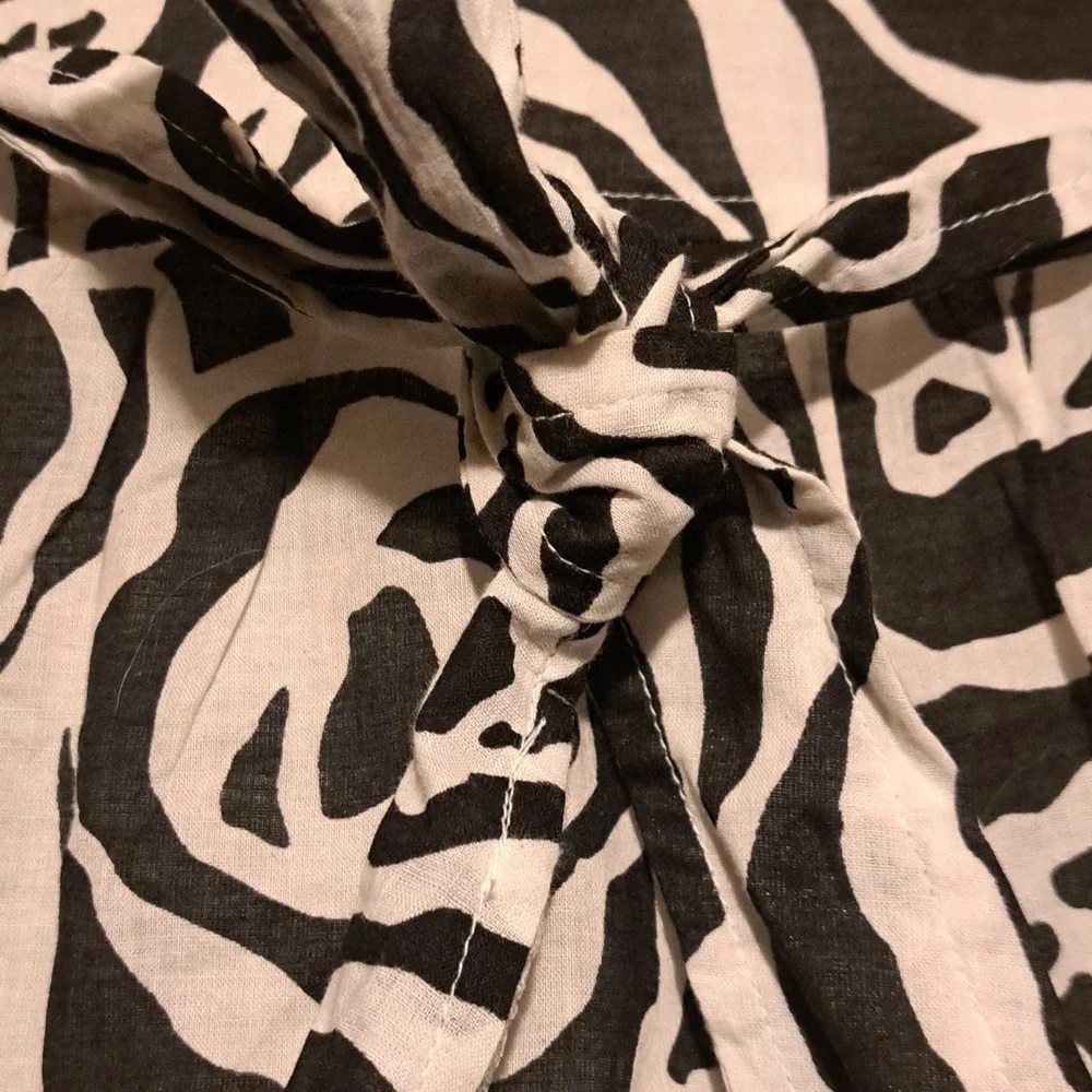 🎱Jessica Black & White Swirl A-Line Womans Summer Skirt - Picture 5 of 6